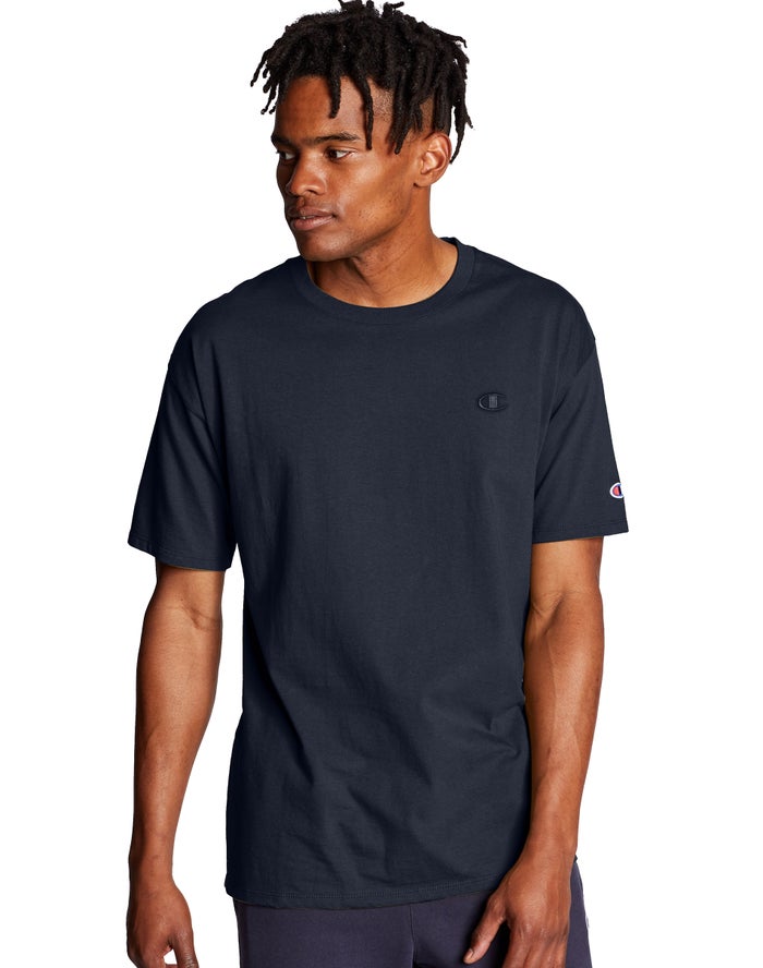 Champion T-Shirt Heren - Donkerblauw - Classic Jersey ( 934607-KNJ )